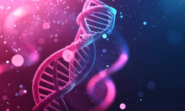 3d illustration of dna molecule structure
