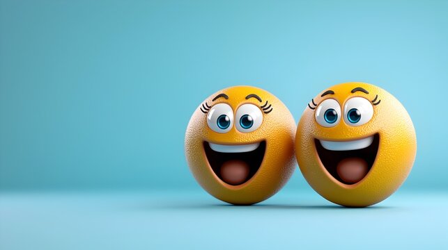 Collection of diverse fun and playful emoji icons with various expressions and moods created through 3D techniques  These digital graphic assets can be used for vibrant digital designs interfaces