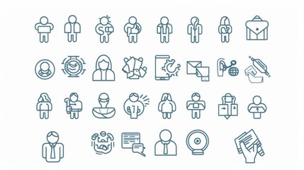 Collection of icons for various professions and activities