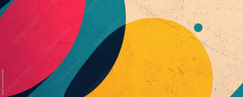 Poster vibrant abstract background with colorful geometric shapes and textures, perfect for design projects