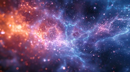 Naklejka premium A sea of tiny particles each with their own distinct properties filling the space within a neutron.