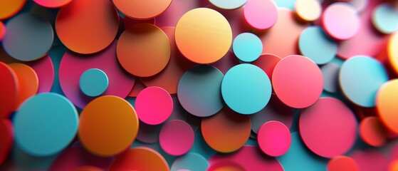 Colorful Polka Dot Pattern in Vibrant Shades