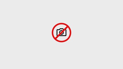 Fototapeta premium No camera icon illustration ,no photography no filming no pictures
