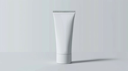 White cream tube mockup. Blank white cream tube mockup on a simple background. Perfect for branding and product design.