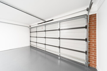 Spacious Garage Interior with Grey Flooring