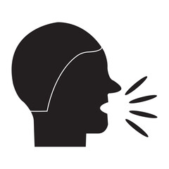 coughing person icon