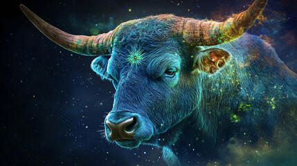 taurus zodiac sign, Abstract night sky background

