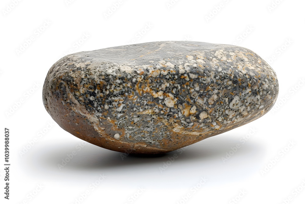 Poster smooth river stone with unique patterns and textures
