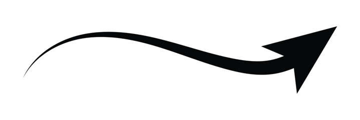 Black arrow icon on white background. flat style. arrow icon for your web site design, logo, app, UI. arrow indicated the direction symbol. curved arrow sign in eps 10.