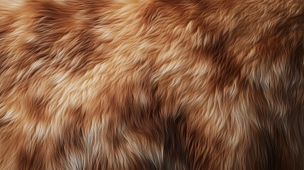 Fototapeta premium A close-up view of soft orange and cream fur texture under natural light highlighting its rich colors and intricate patterns