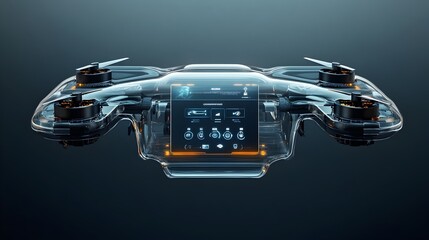 Sleek Underwater Drone Control Interface with Transparent Display