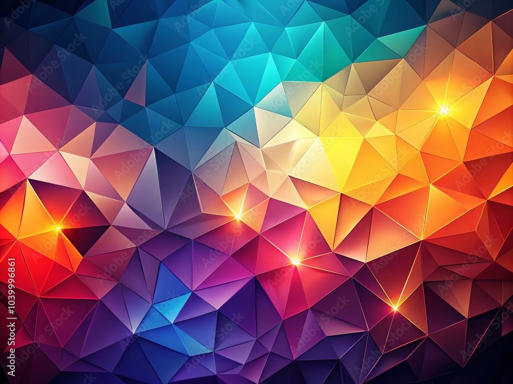 Poster geometric polygons with subtle gradient background for modern design projects