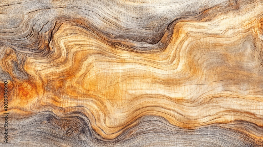 Poster natural light wood surface showcasing intricate grain patterns, adding a rustic charm to any design 