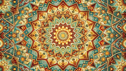 Fototapeta premium Geometric Ornamental Pattern Design for Modern Decor and Fashion Trends