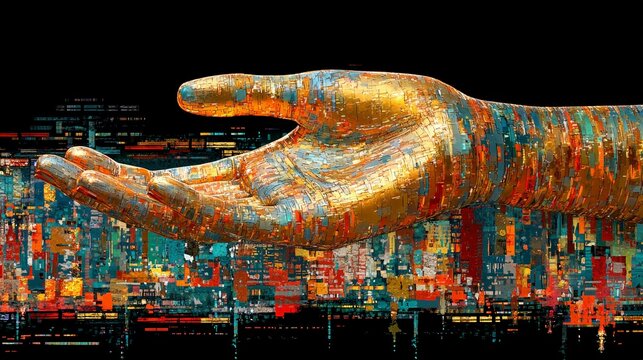 Buddha's hand in Vitarka Mudra