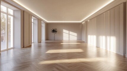 Fototapeta premium Bright and Spacious Modern Room Interior Design