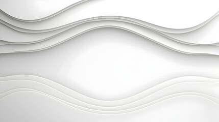 Obraz premium A clean white futuristic backdrop featuring overlapping translucent layers with glowing edges and sleek abstract forms creating a high tech modern and visually striking composition