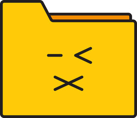 Mute and Wink Eye Folder Emoticon
