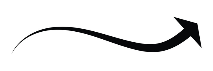 Fototapeta premium Black arrow icon on white background. flat style. arrow icon for your web site design, logo, app, UI. arrow indicated the direction symbol. curved arrow sign in eps 10.
