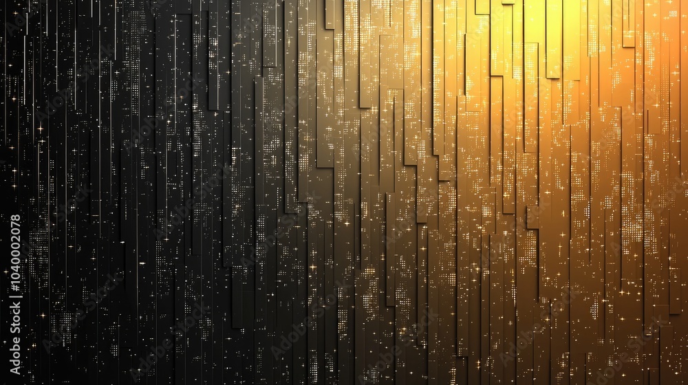 Poster Abstract background with black and yellow vertical lines, with a gradient from dark to light.