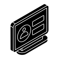 A trendy design icon of personal login