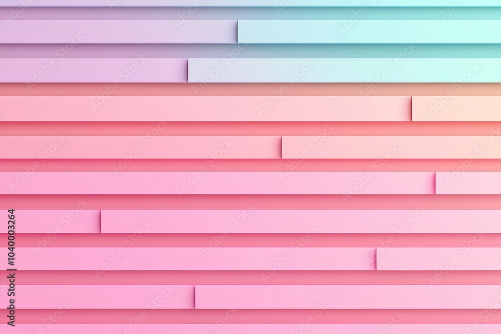 Aufkleber a vibrant gradient of horizontal stripes in pastel colors, creating a visually pleasing pattern.
