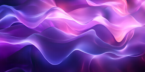 Obraz premium Ethereal Purple Waves with Sparkles Abstract Background