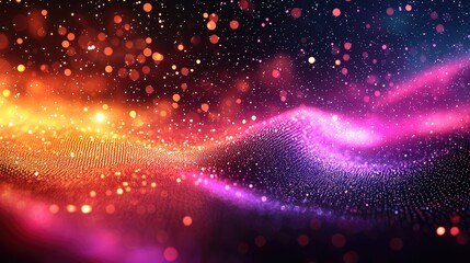 Fototapeta premium Abstract background with colorful lights and bokeh effect.