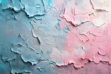 Obraz premium Abstract Textured Artwork in Soft Blue and Pink Tones