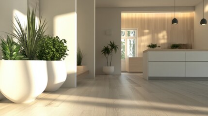 Fototapeta premium Modern Interior Design with Indoor Plants