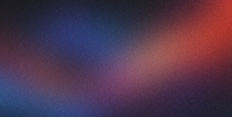 Fototapeta premium Abstract grainy gradient background blending red and blue
