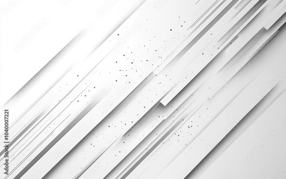 Poster a white background with a series of lines and dots