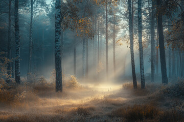 morning in the forest