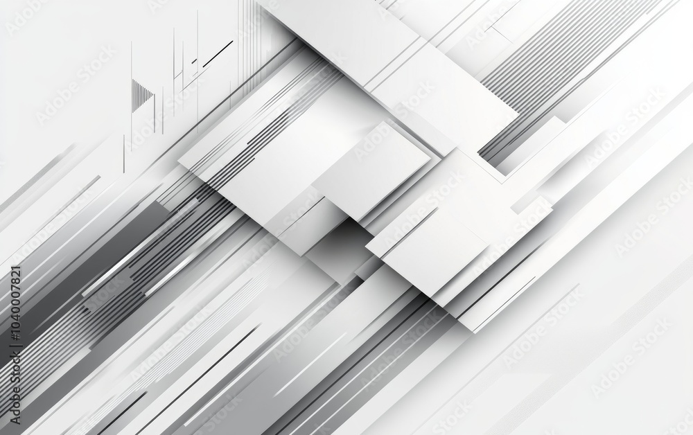 Poster a white background with a series of lines and dots
