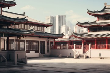 Fototapeta premium Buildings chinese Style building architecture city.