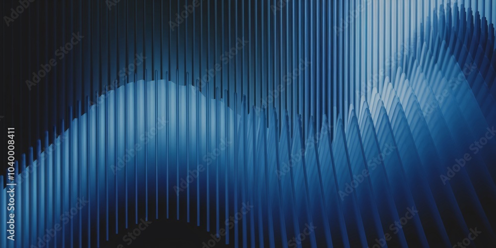 Poster abstract blue lines: a mesmerizing digital abstract background with flowing blue lines, creating a m