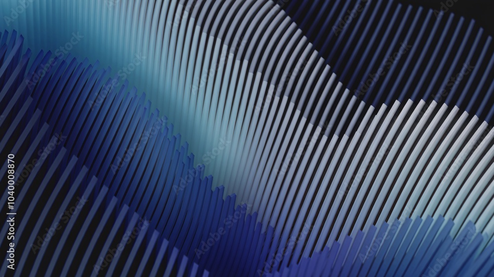 Poster abstract blue wave pattern: elegant, flowing lines in shades of blue create a mesmerizing abstract w