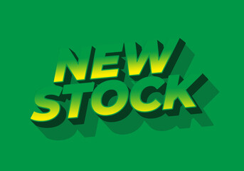 New stock. Text effect in modern colors with 3D style
