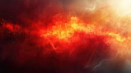 Abstract background with fiery orange and red colors.