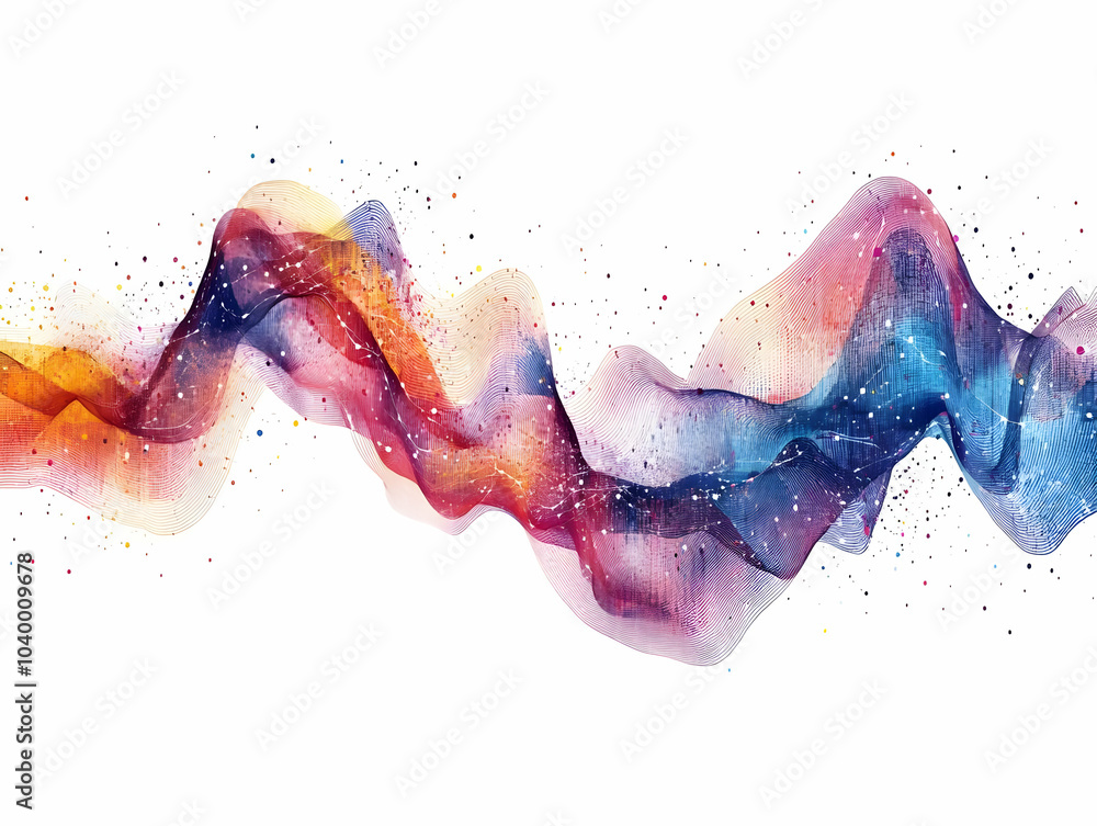 Poster flat fractal revenue growth concept close up fractal pattern expanding each iteration represents inc