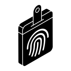 Perfect design icon of fingerprint card