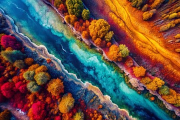 Grunge Abstract Background for Text or Image - Drone Photography Aesthetic