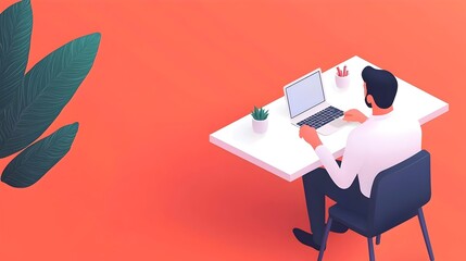 Isometric of business partners discussing new projects and finances using digital platforms for online and success planning  Showcase teamwork strategy and technology driven in the workplace