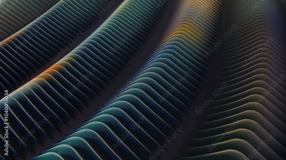 Poster abstract wavy pattern of hues: a hypnotic, minimalist abstract image featuring a flowing pattern of 
