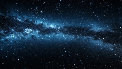 Fototapeta premium A starry night sky with a long blue line of stars