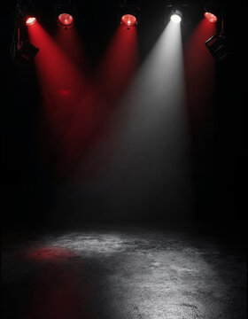 Backdrop With Illumination Of Red Spotlights For Flyers realistic image ultra hd high design
