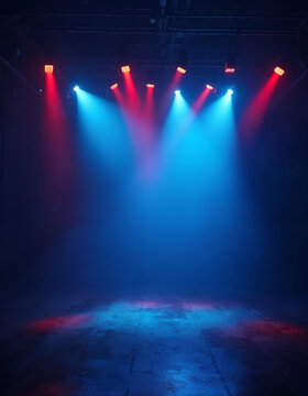 Backdrop With Illumination Of Red Spotlights For Flyers realistic image ultra hd high design
