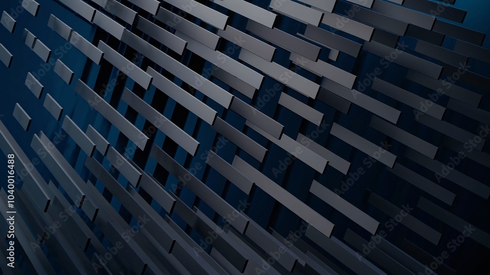 Poster abstract dark blue rectangular pattern