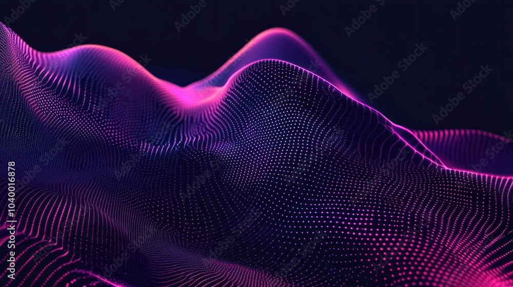 Poster abstract dot point connect with gradient line and aesthetic intricate wave line design , internation