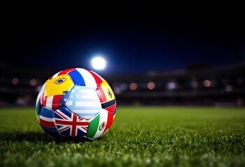 Fototapeta premium Soccer ball Stadium 3d rendering 